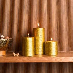 Golden Pillar Candle (L) (8604913205410)