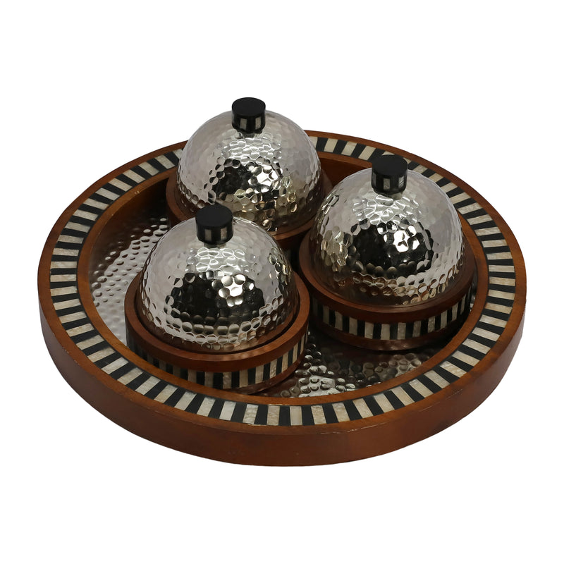 Fajr Platter with Jar Set in Nickel (7088504209570)